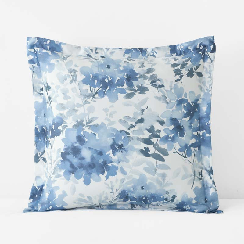 Floral Grove Premium Smooth Wrinkle-Free Sateen Sham - Dusty Blue, Euro,Dusty Blue