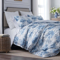 Floral Grove Premium Smooth Wrinkle-Free Sateen Sham - Dusty Blue, Standard,Dusty Blue