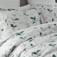 Botanic Meadow Premium Smooth Wrinkle-Free Sateen Pillowcase Set - Evergreen, Standard,Evergreen