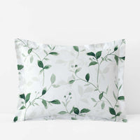 Botanic Meadow Premium Smooth Wrinkle-Free Sateen Sham - Evergreen, Standard,Evergreen