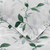 Botanic Meadow Premium Smooth Wrinkle-Free Sateen Sham - Evergreen, Standard,Evergreen