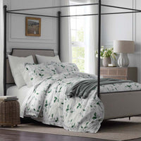 Botanic Meadow Premium Smooth Wrinkle-Free Sateen Bed Sheet Set - Evergreen, Queen,Evergreen