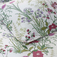 Bloom Meadow Classic Smooth Sateen Fitted Bed Sheet - White Multi, Twin,White Multi