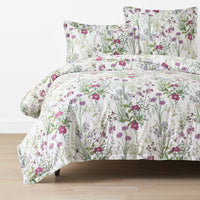 Bloom Meadow Classic Smooth Sateen Duvet Cover - White Multi, King/Cal. King,White Multi