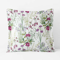 Bloom Meadow Classic Smooth Sateen Sham - White Multi, Euro,White Multi