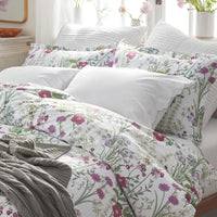 Bloom Meadow Classic Smooth Sateen Sham - White Multi, Standard,White Multi