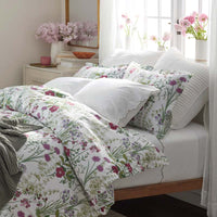 Bloom Meadow Classic Smooth Sateen Sham - White Multi, Standard,White Multi