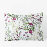 Bloom Meadow Classic Smooth Sateen Sham - White Multi, Standard,White Multi