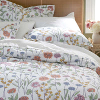 Garden Mirage Classic Cool Cotton Percale Pillowcase Set - White Multi, Standard,White Multi