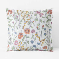 Garden Mirage Classic Cool Cotton Percale Sham - White Multi, Euro,White Multi