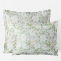 Misty Meadow Cluster Reversible Classic Smooth Sateen Sham - Green Tea, Standard,Green Tea