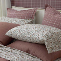 Garden Patch Floral Garment Washed Cotton Percale Bed Sheet Set - Multi, Full,Multi