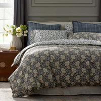 Tapestry Floral Reversible Garment Washed Cotton Percale Sham - Ivory Multi, Standard,Ivory Multi