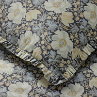 Tapestry Floral Reversible Garment Washed Cotton Percale Sham - Ivory Multi, Standard,Ivory Multi