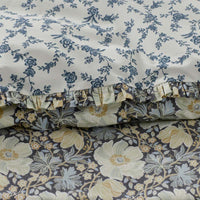 Tapestry Floral Reversible Garment Washed Cotton Percale Duvet Cover Set - Ivory Multi, Twin/Twin XL,Ivory Multi