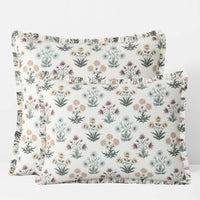 Garden Patch Reversible Garment Washed Cotton Percale Sham - Multi, Standard,Multi