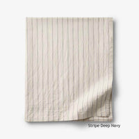Tailored Stripes Premium Breathable Washed Linen Cotton Sheet Set,