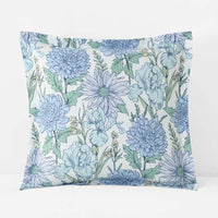 Garden Bliss Classic Smooth Sateen Sham - Blue Multi, Euro,Blue Multi