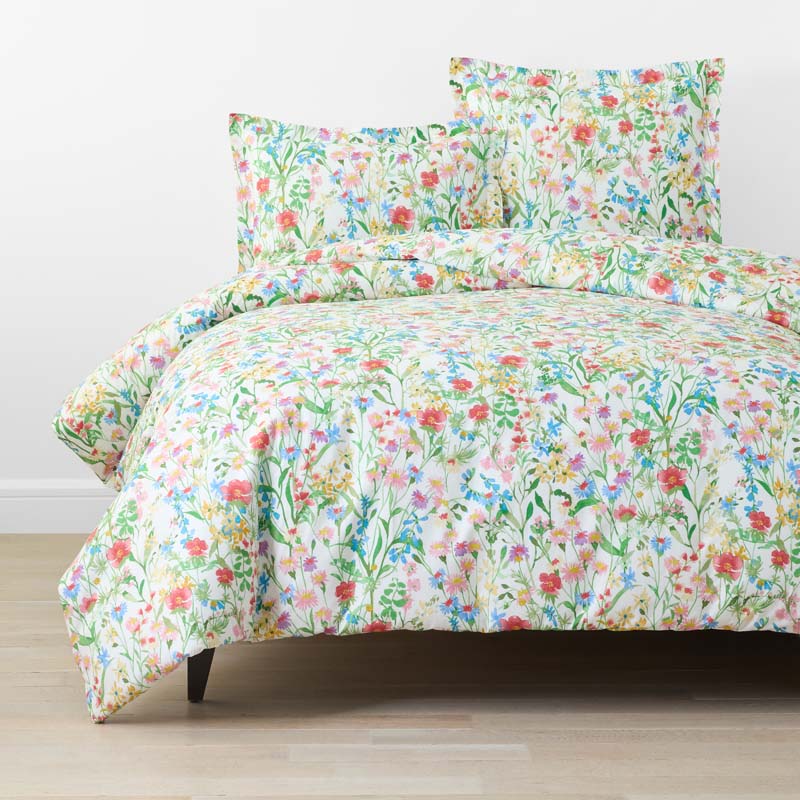 Garden Symphony Classic Cool Cotton Percale Duvet Cover - Multi, King/Cal. King,Multi