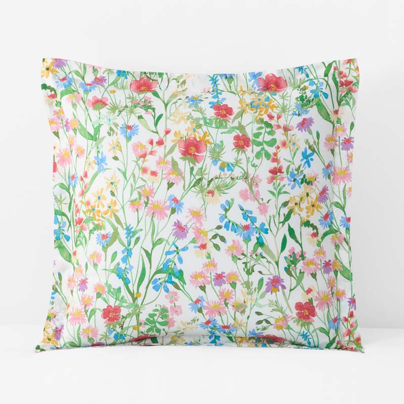 Garden Symphony Classic Cool Cotton Percale Sham - Multi, Euro,Multi