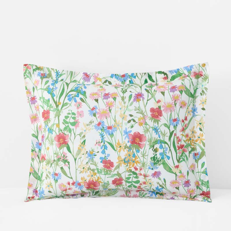 Garden Symphony Classic Cool Cotton Percale Sham - Multi, Standard,Multi