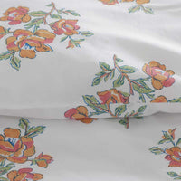 Blossoms and Stripes Classic Cool Cotton Percale Sham - Petal Charm, Standard,Petal Charm