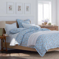 Blossoms and Stripes Classic Cool Cotton Percale Sham - Garden Poppies, Standard,Garden Poppies