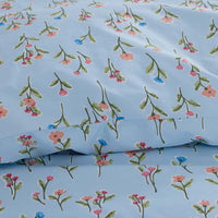 Blossoms and Stripes Classic Cool Cotton Percale Sham - Garden Poppies, Standard,Garden Poppies