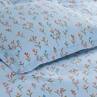 Blossoms and Stripes Classic Cool Cotton Percale Sham - Garden Poppies, Standard,Garden Poppies