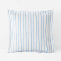 Blossoms and Stripes Classic Cool Cotton Percale Sham - Squiggle Stripe, Euro,Squiggle Stripe