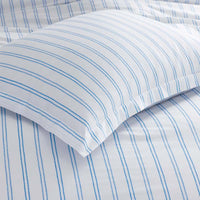 Blossoms and Stripes Classic Cool Cotton Percale Sham - Squiggle Stripe, Standard,Squiggle Stripe