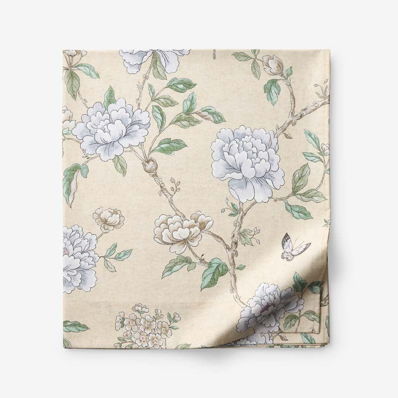 Peony Garden Premium Smooth Wrinkle-Free Sateen Flat Bed Sheet - Beige Tan, King/Cal. King,Beige Tan