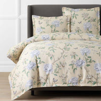 Peony Garden Premium Smooth Wrinkle-Free Sateen Duvet Cover - Beige Tan, King/Cal. King,Beige Tan