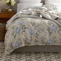 Peony Garden Premium Smooth Wrinkle-Free Sateen Sham - Beige Tan, Standard,Beige Tan