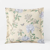 Peony Garden Premium Smooth Wrinkle-Free Sateen Sham - Beige Tan, Euro,Beige Tan