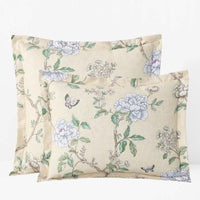 Peony Garden Premium Smooth Wrinkle-Free Sateen Sham - Beige Tan, Standard,Beige Tan