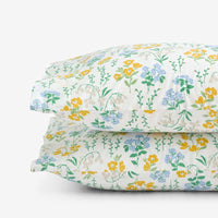 Isadora Classic Cool Cotton Percale Pillowcase Set - Floral, Standard,Floral
