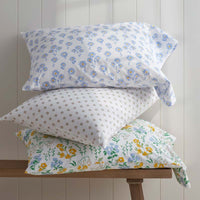 Isadora Classic Cool Cotton Percale Pillowcase Set - Floral, Standard,Floral