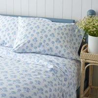 Isadora Classic Cool Cotton Percale Bed Sheet Set - Flower, Full,Flower