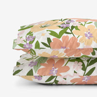Whimsy Garden Classic Cool Cotton Percale Pillowcase Set - Multi, Standard,Multi