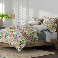 Whimsy Garden Classic Cool Cotton Percale Pillowcase Set - Multi, Standard,Multi
