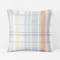 Alder Plaid Classic Cool Cotton Percale Sham - Multi, Euro,Multi
