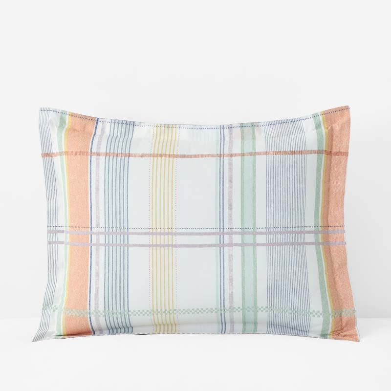 Alder Plaid Classic Cool Cotton Percale Sham - Multi, Standard,Multi