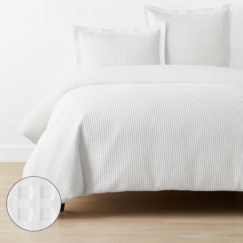 Waffle Duvet Cover - White, Twin/Twin XL,White