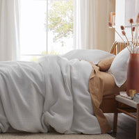 Waffle Duvet Cover - White, Twin/Twin XL,White
