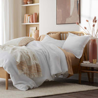 Waffle Sham - White, Standard,White