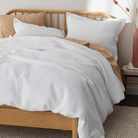Waffle Sham - White, Standard,White