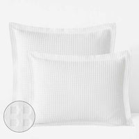 Waffle Sham - White, Standard,White
