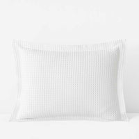 Waffle Sham - White, Standard,White