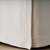 Matelassé 14 in. Bed Skirt - Textured Grid Ivory, Twin,Textured Grid Ivory